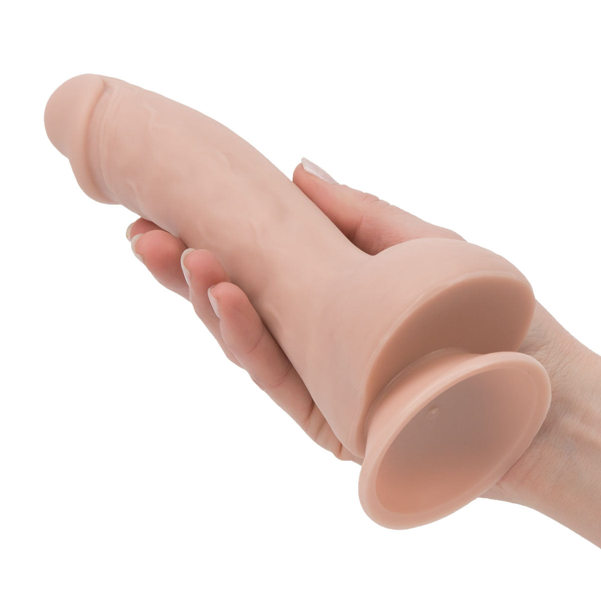 Pure Love® - Smooth Realistic Silicone Dildo With Suction Base - 7.5" - Beige
