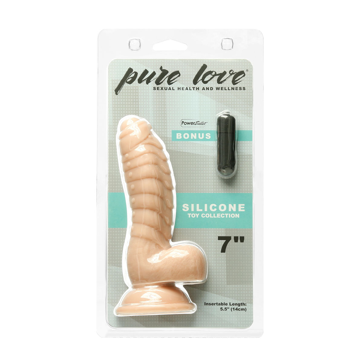 Pure Love® – Ben – Godemichet de 7 po avec testicules – Beige