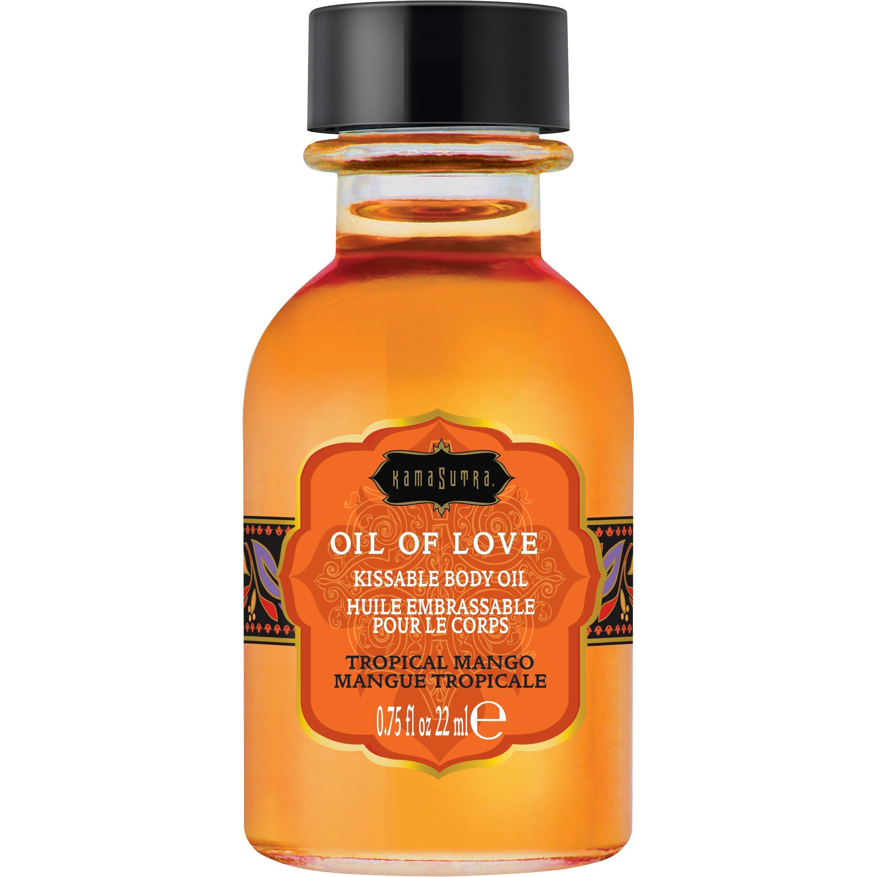 Huile d'amour Kama Sutra - Huile corporelle à embrasser - Mangue tropicale - 22 ml / 0.75oz