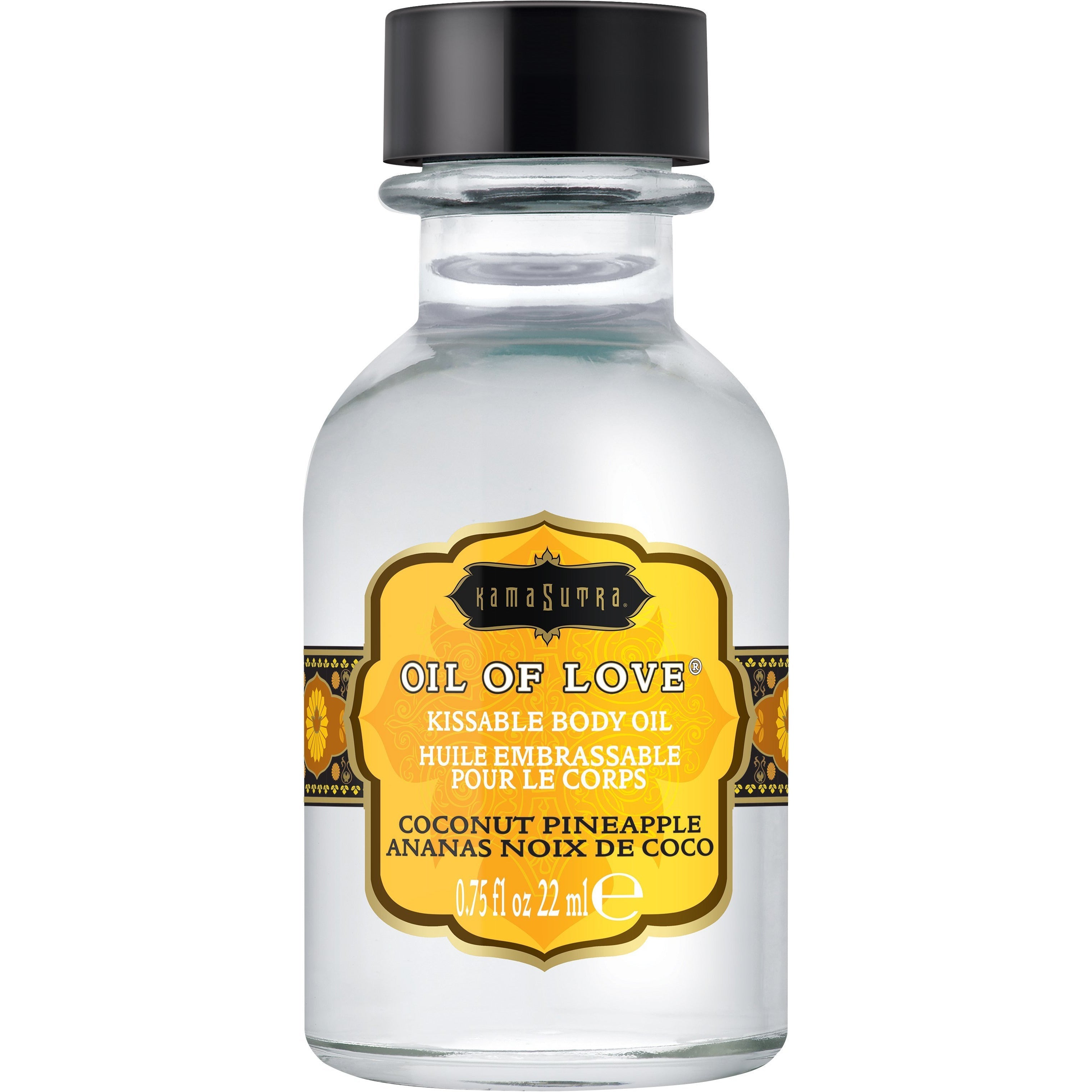 Kama Sutra Huile d'amour - Huile corporelle à embrasser - Noix de coco et ananas - 22 ml / 0,75 oz