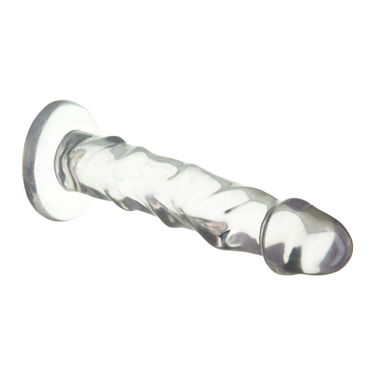 Pure Love® - Dildo with Ultra-Raised Ridges & Suction Cup - 7" - Clear