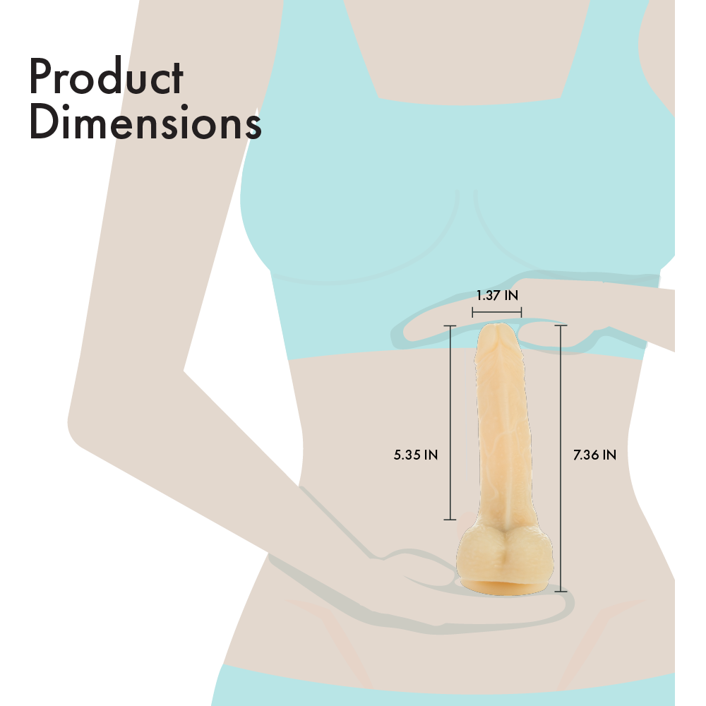 Pure Love® - Vibrating and Rotating Dildo with Remote - Beige
