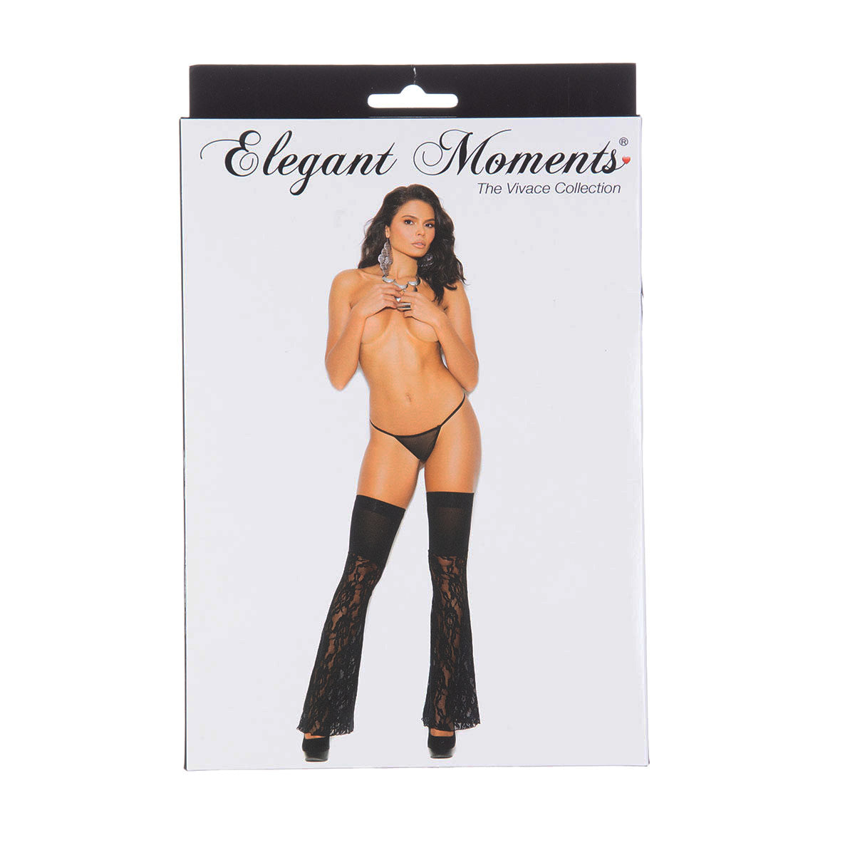 Elegant Moments – Lace Thigh Highs – Black – One Size