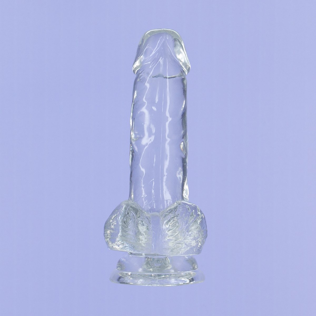 Addiction - Crystal Addiction - Clear 6" Dildo with Balls