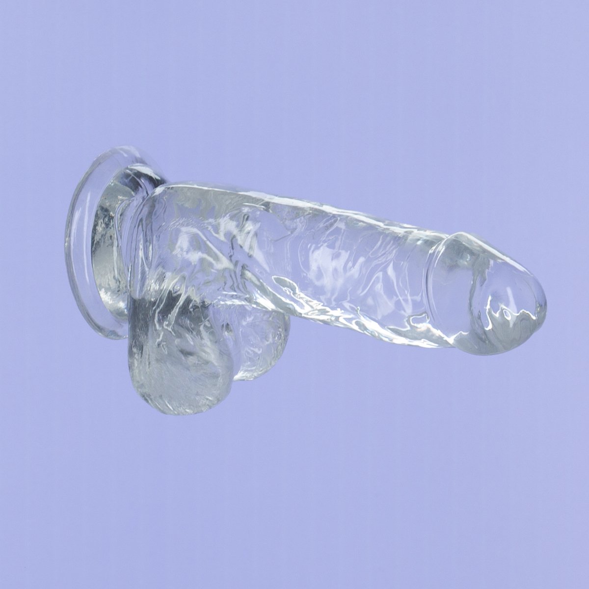 Addiction - Crystal Addiction - Clear 6" Dildo with Balls