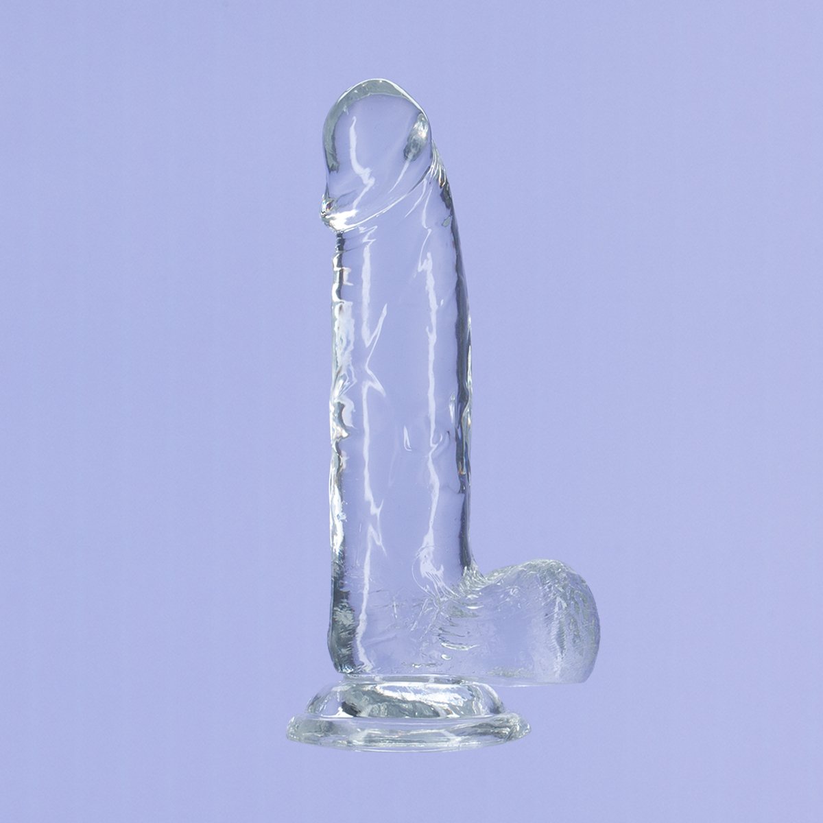 Addiction - Addiction Cristal - Godemichet Transparent de 18 cm avec Testicules