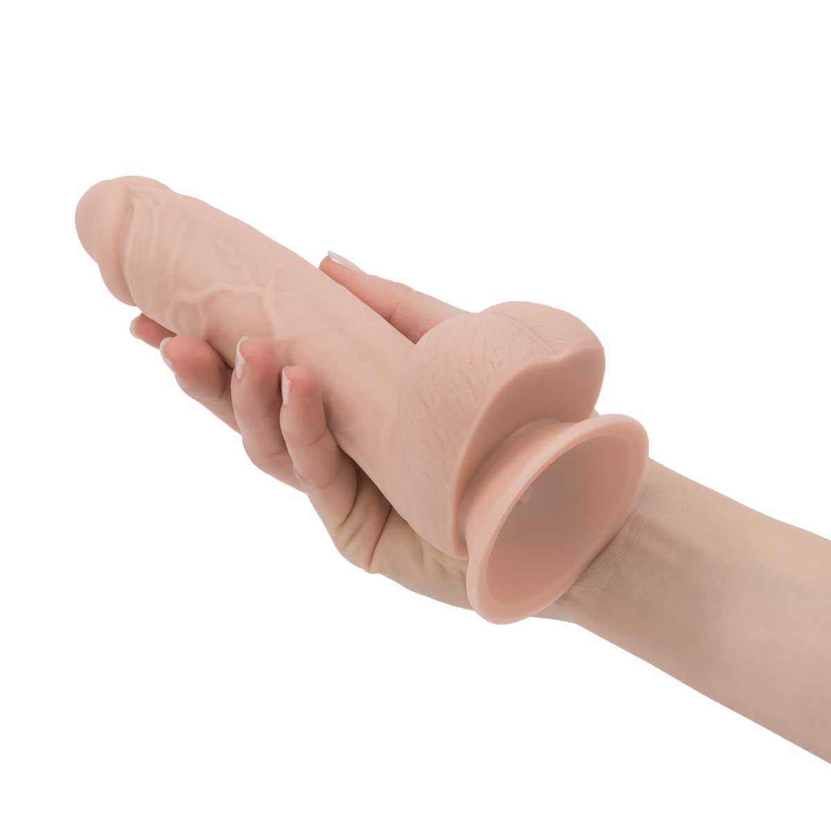 Pure Love® - Realistic Silicone Dildo with Balls - 7.5" - Beige