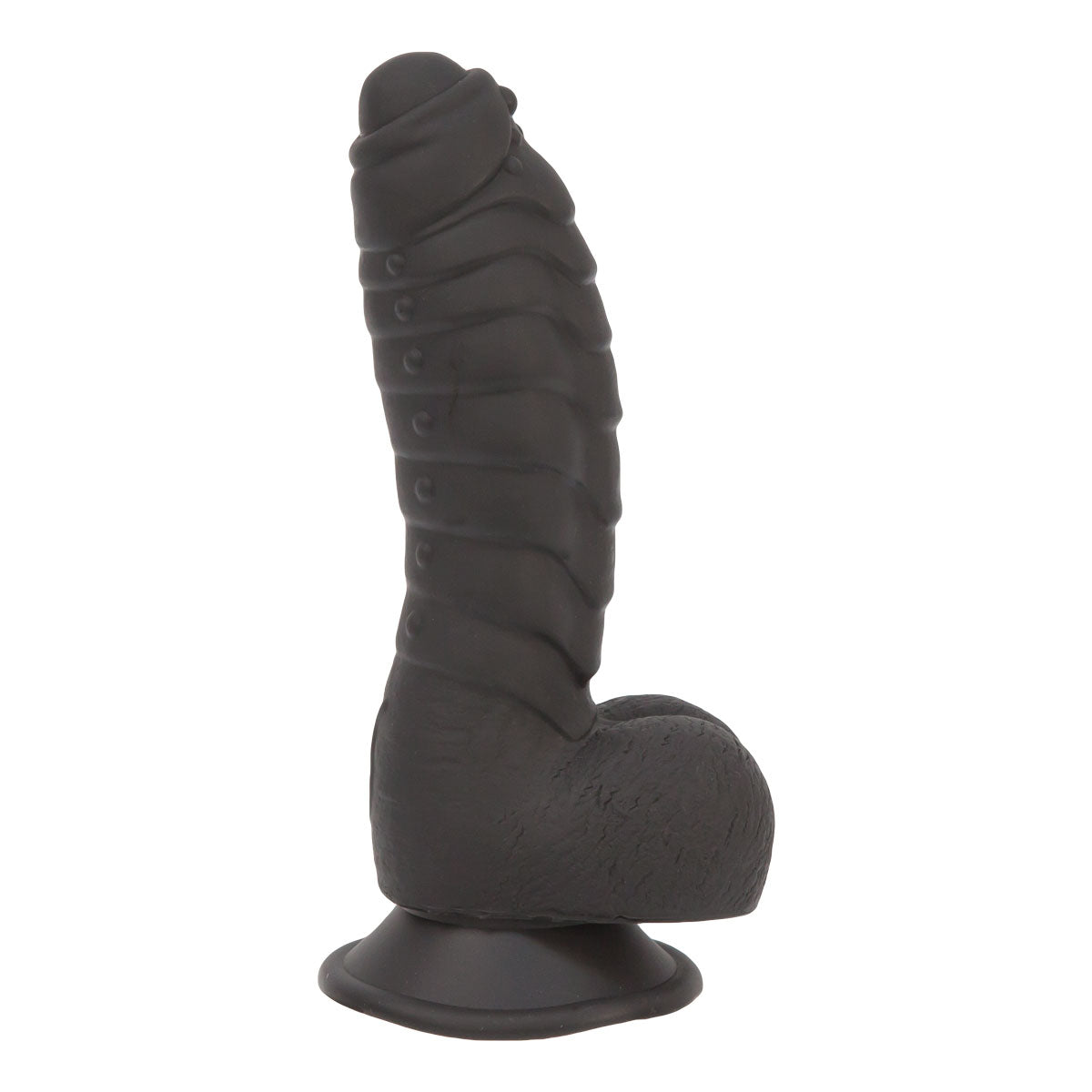 Pure Love® - Godemichet Fantaisie en Silicone avec Base Ventouse – 17,78 cm – Noir