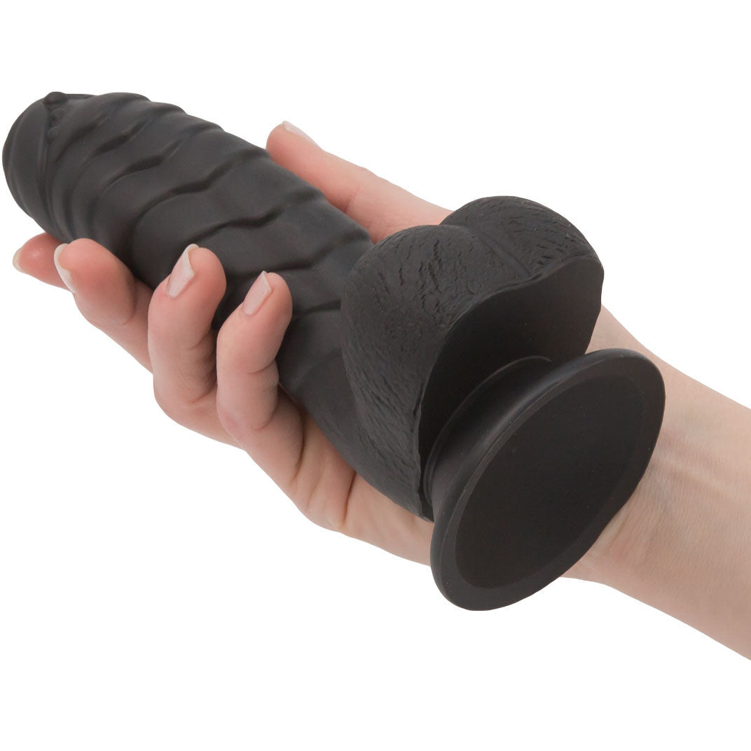 Pure Love® - Fantasy Silicone Dildo With Suction Base - 7" - Black