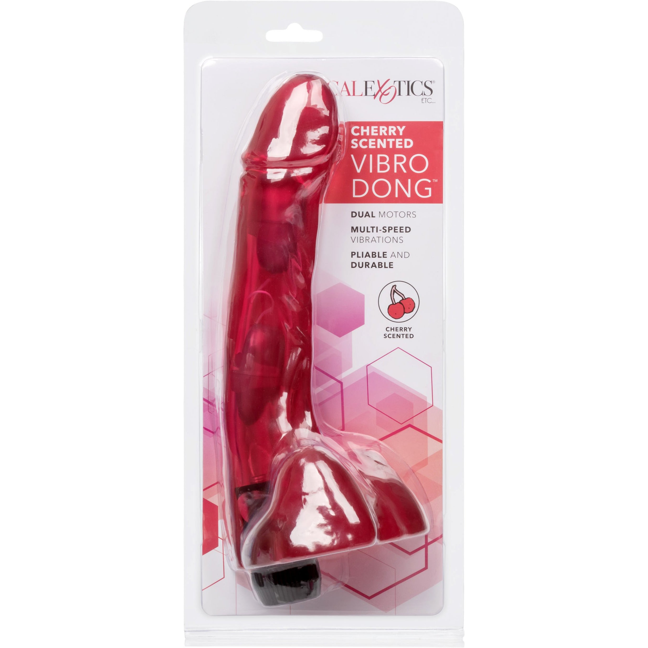 CALEXOTICS® - Dual Motor Cherry Scented Vibro-Dong - Red