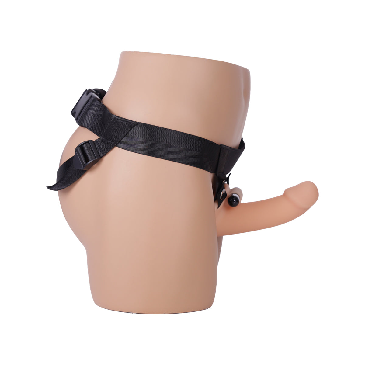 Addiction – Godemichet creux en silicone 7” avec sangle – Beige