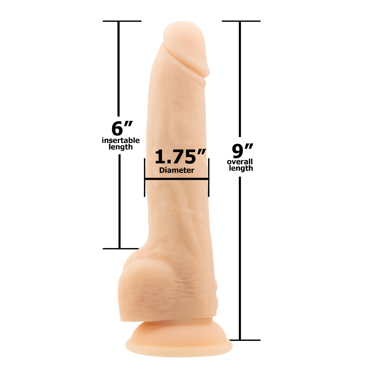 Naked Addiction - Godemichet propulseur 9" avec télécommande - Vanille