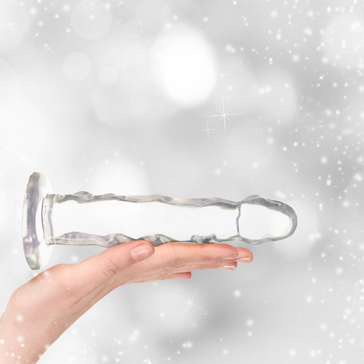 Pure Love® - Dildo with Ultra-Raised Ridges & Suction Cup - 7" - Clear