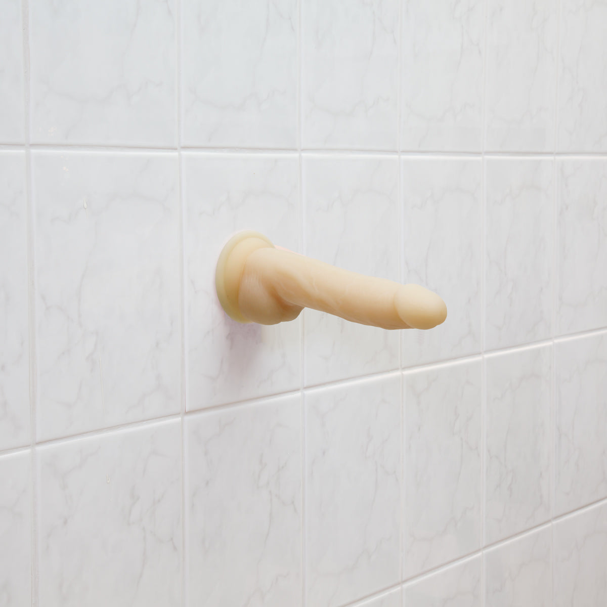 Naked Addiction - 7" Rotating & Vibrating Dildo with Remote Control - Beige