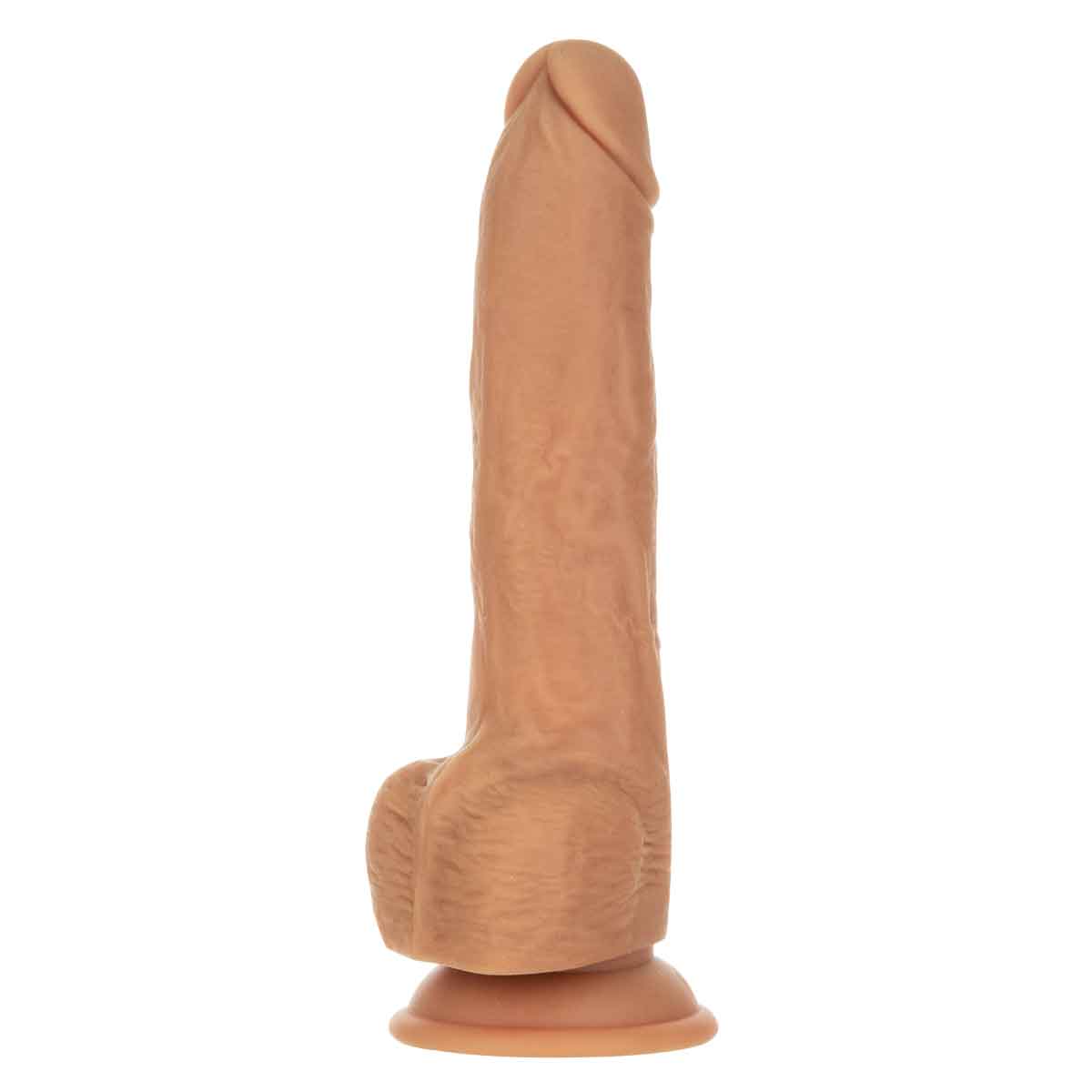 NAKED ADDICTION - Thrusting Silicone Dong with Remote - 9" - Caramel