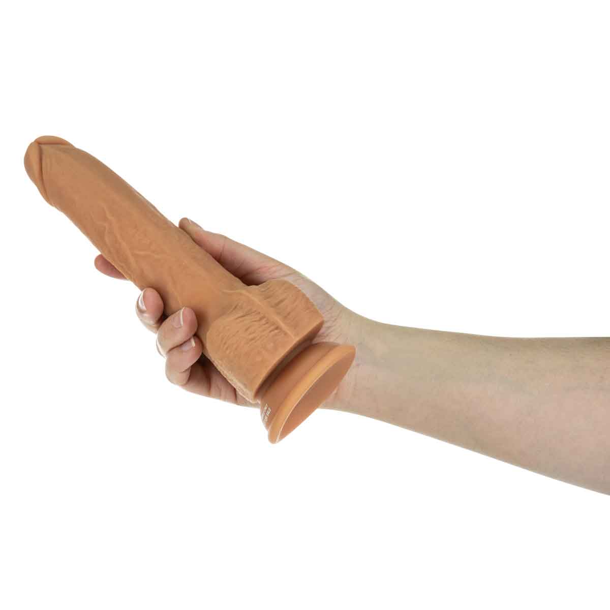 NAKED ADDICTION - Thrusting Silicone Dong with Remote - 9" - Caramel