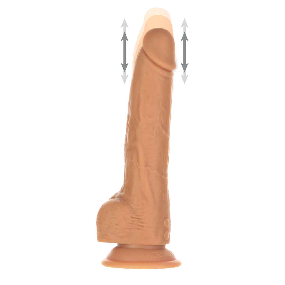 NAKED ADDICTION - Thrusting Silicone Dong with Remote - 9" - Caramel