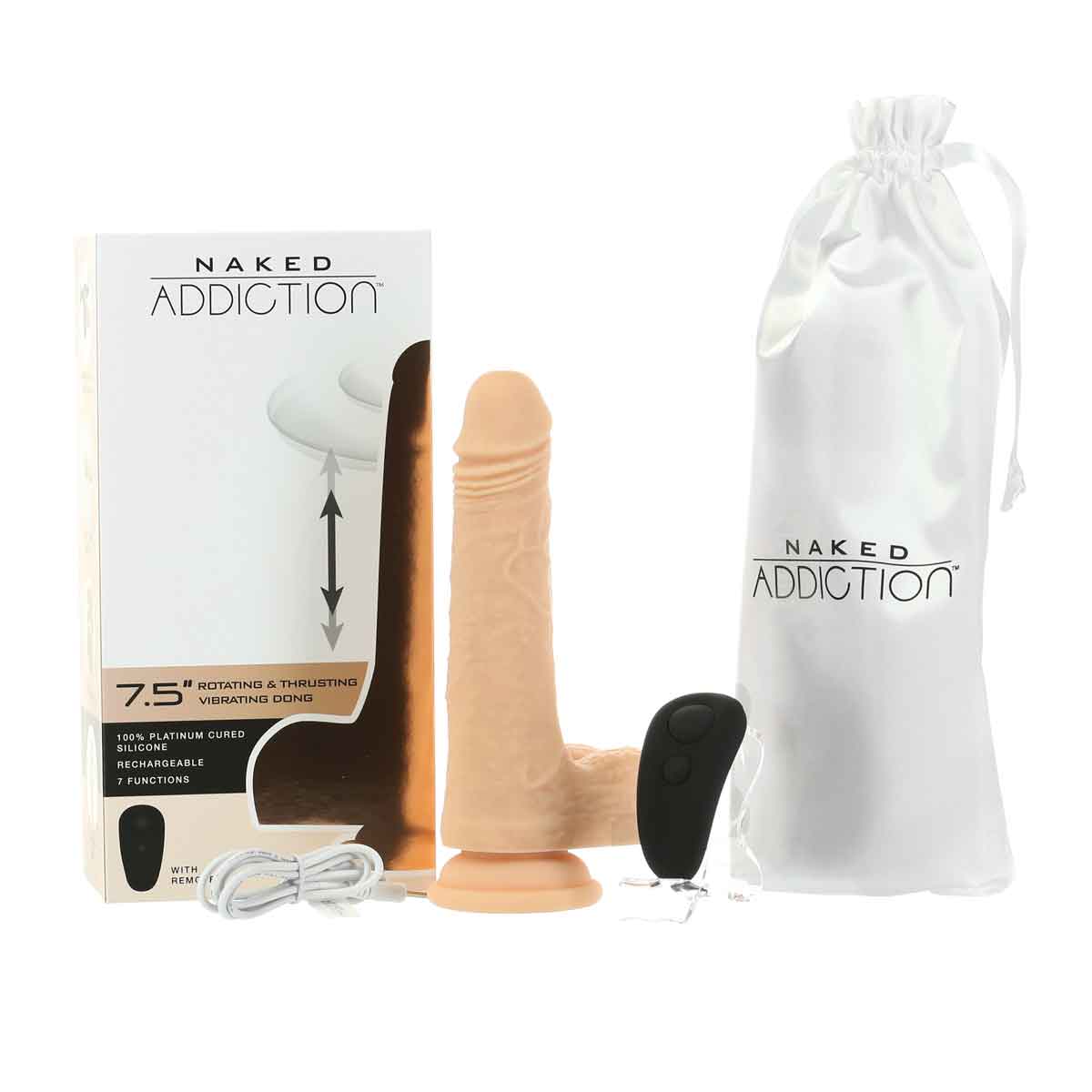 Naked Addiction - The Freak - Propulseur rotatif et vibrant de 7,5 po