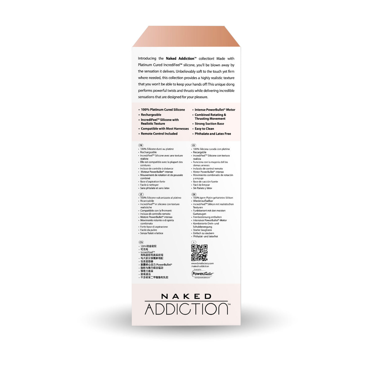 Naked Addiction - 8" Rotating & Thrusting Dong - Vanilla