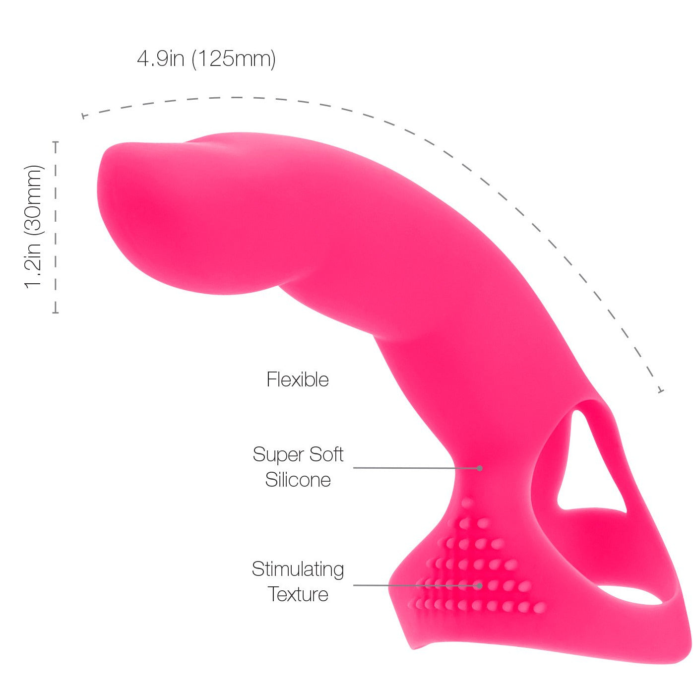 Doigt vibrant extra doux Simple & True - Rose