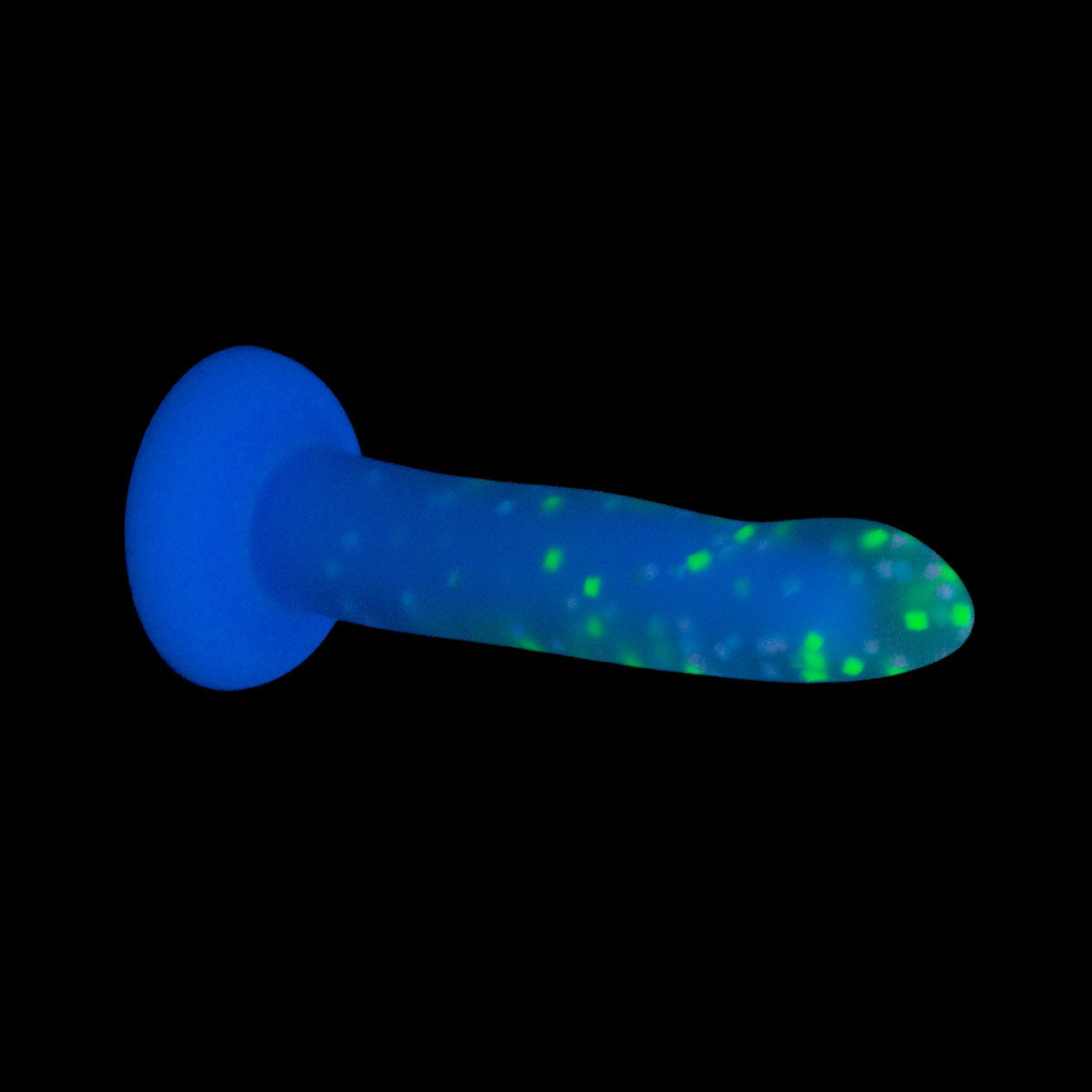 Rave by Addiction - Godemichet flexible phosphorescent de 20 cm - Confettis violets