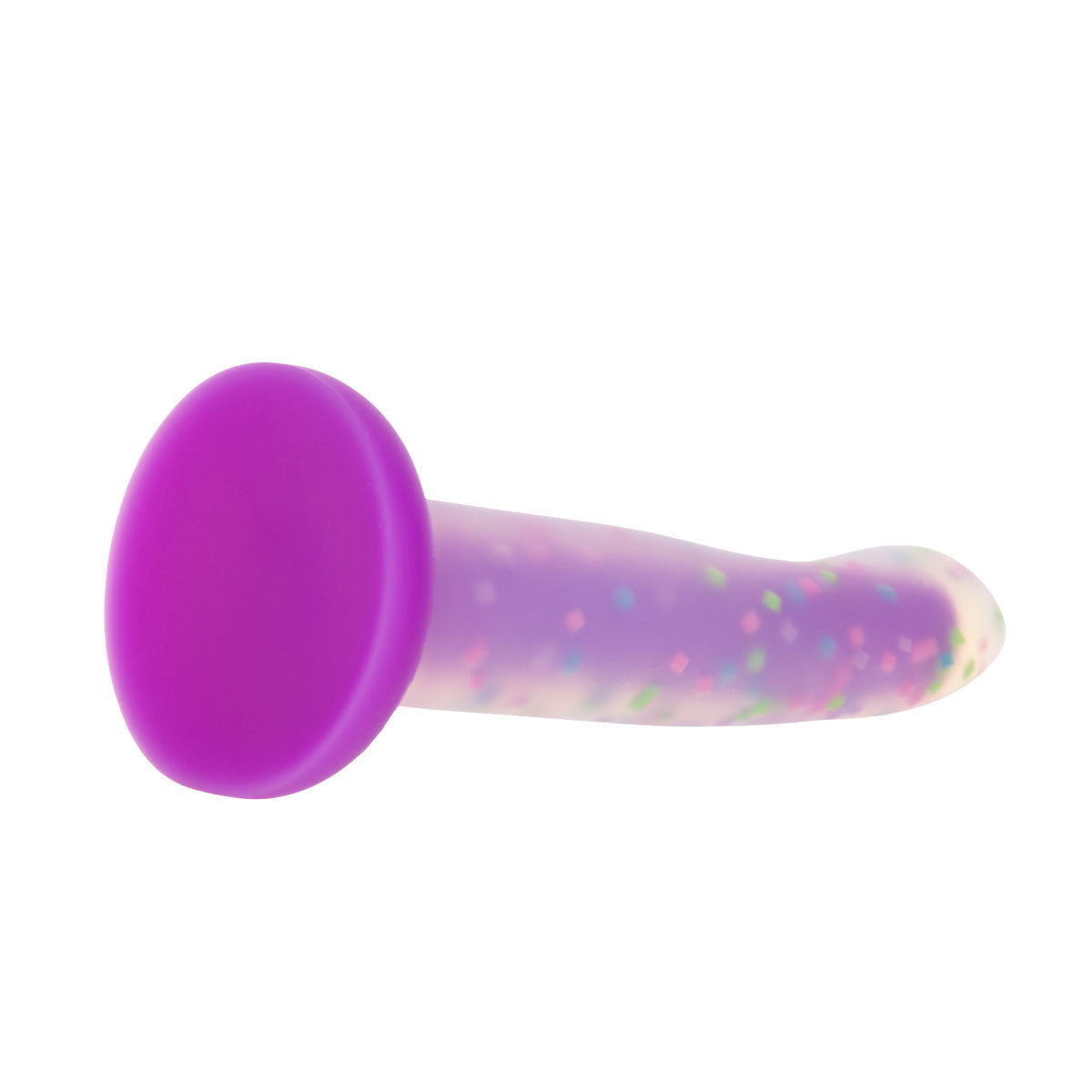 Rave by Addiction - Godemichet flexible phosphorescent de 20 cm - Confettis violets