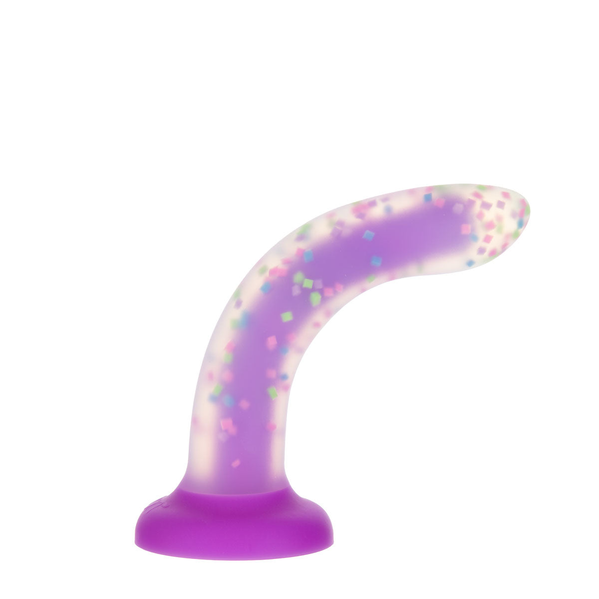 Rave by Addiction - 8" Bendable Glow in the Dark Dildo - Purple Confetti
