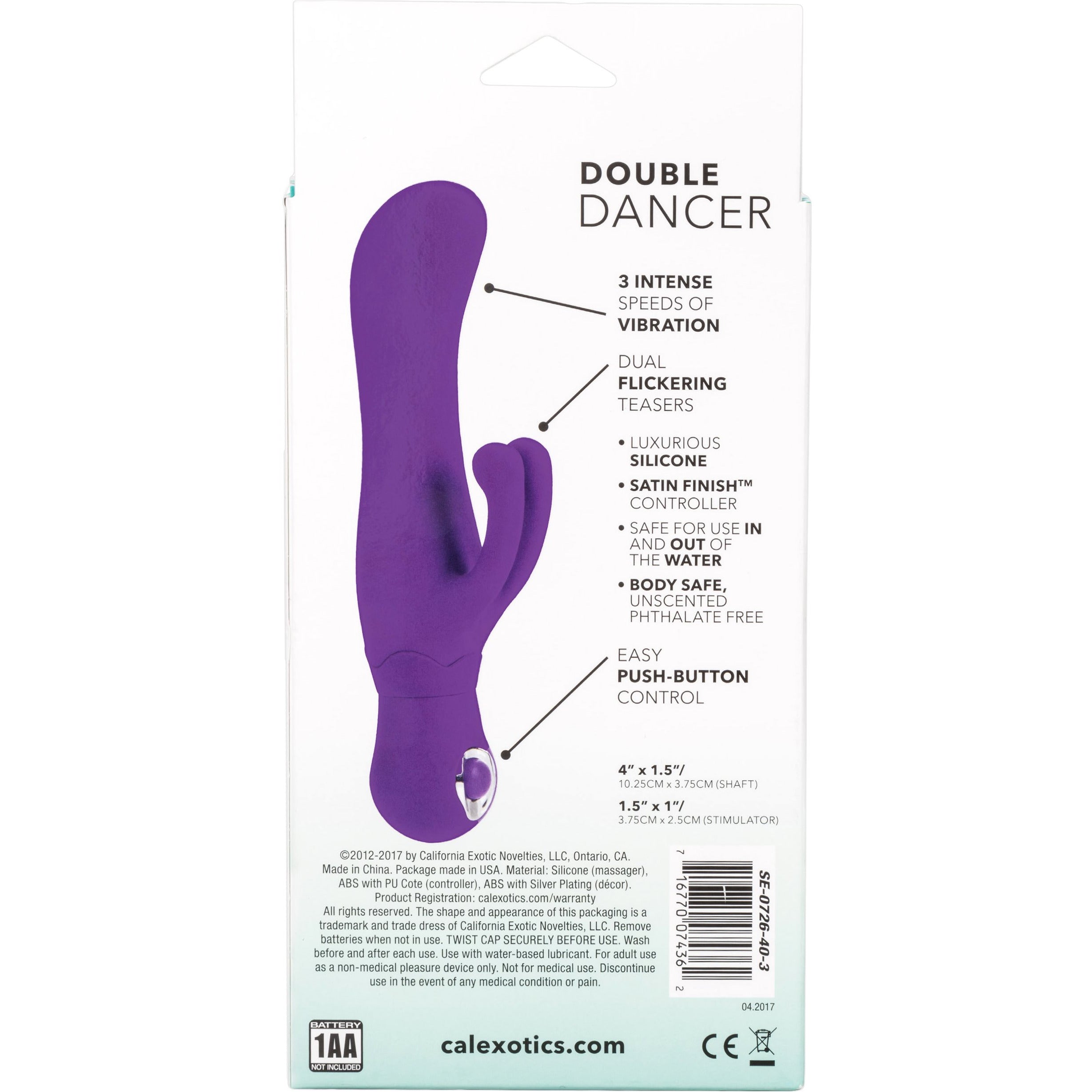 CALEXOTICS® - Silicone Double Dancer Vibe - Purple