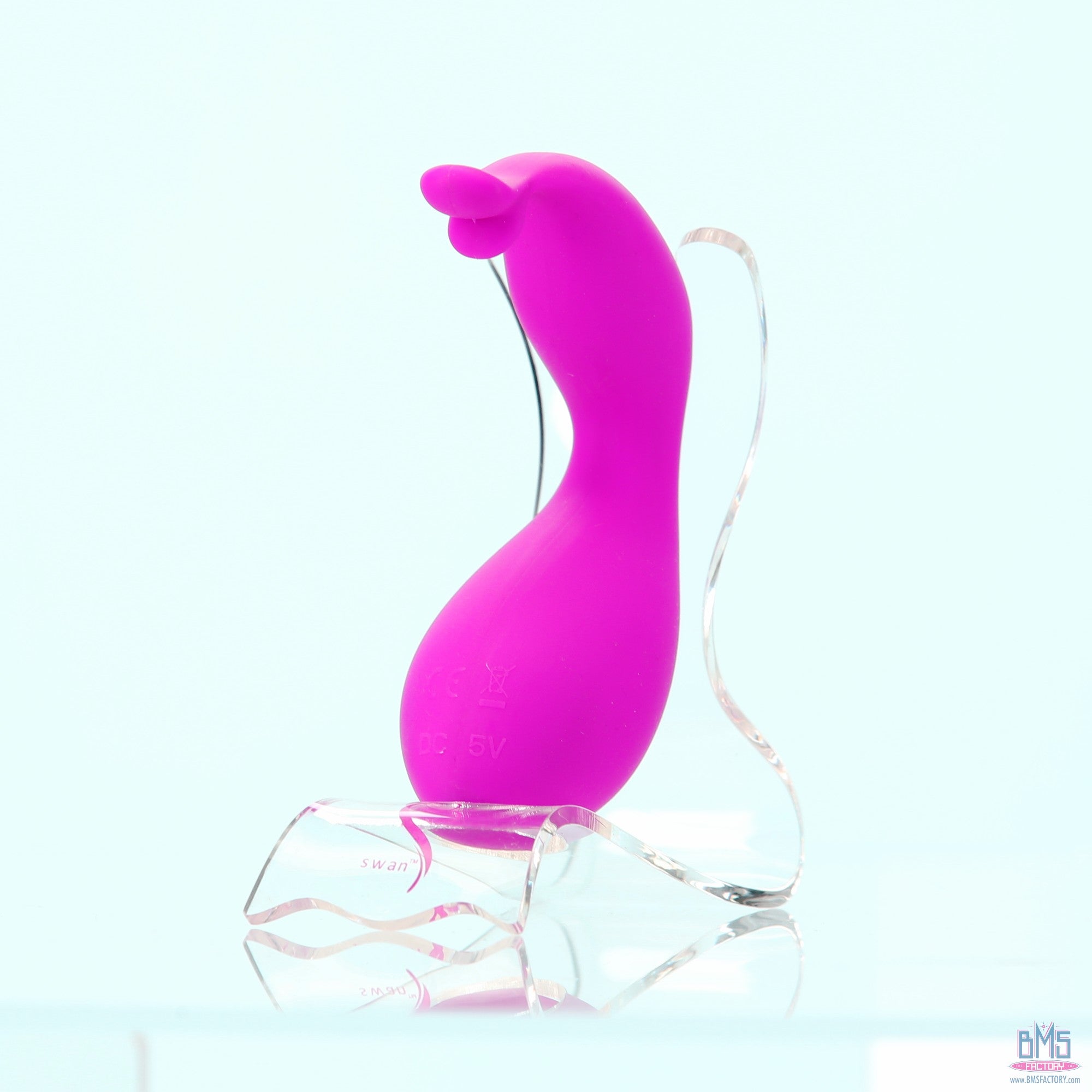 Swan - Kiss - Squeeze Control Clitoral Stimulator - Rechargeable - Pink