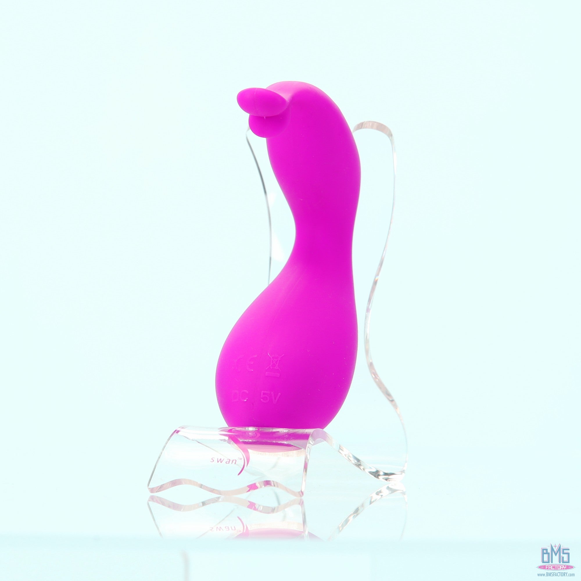 Swan - Kiss - Squeeze Control Clitoral Stimulator - Rechargeable - Pink