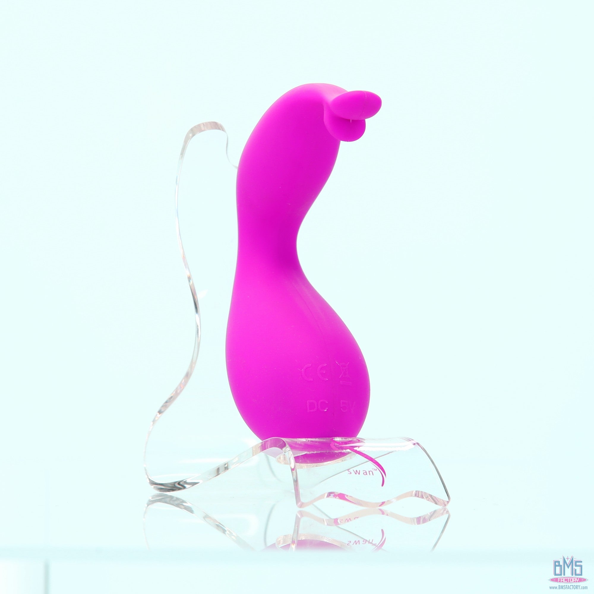 Swan - Kiss - Squeeze Control Clitoral Stimulator - Rechargeable - Pink