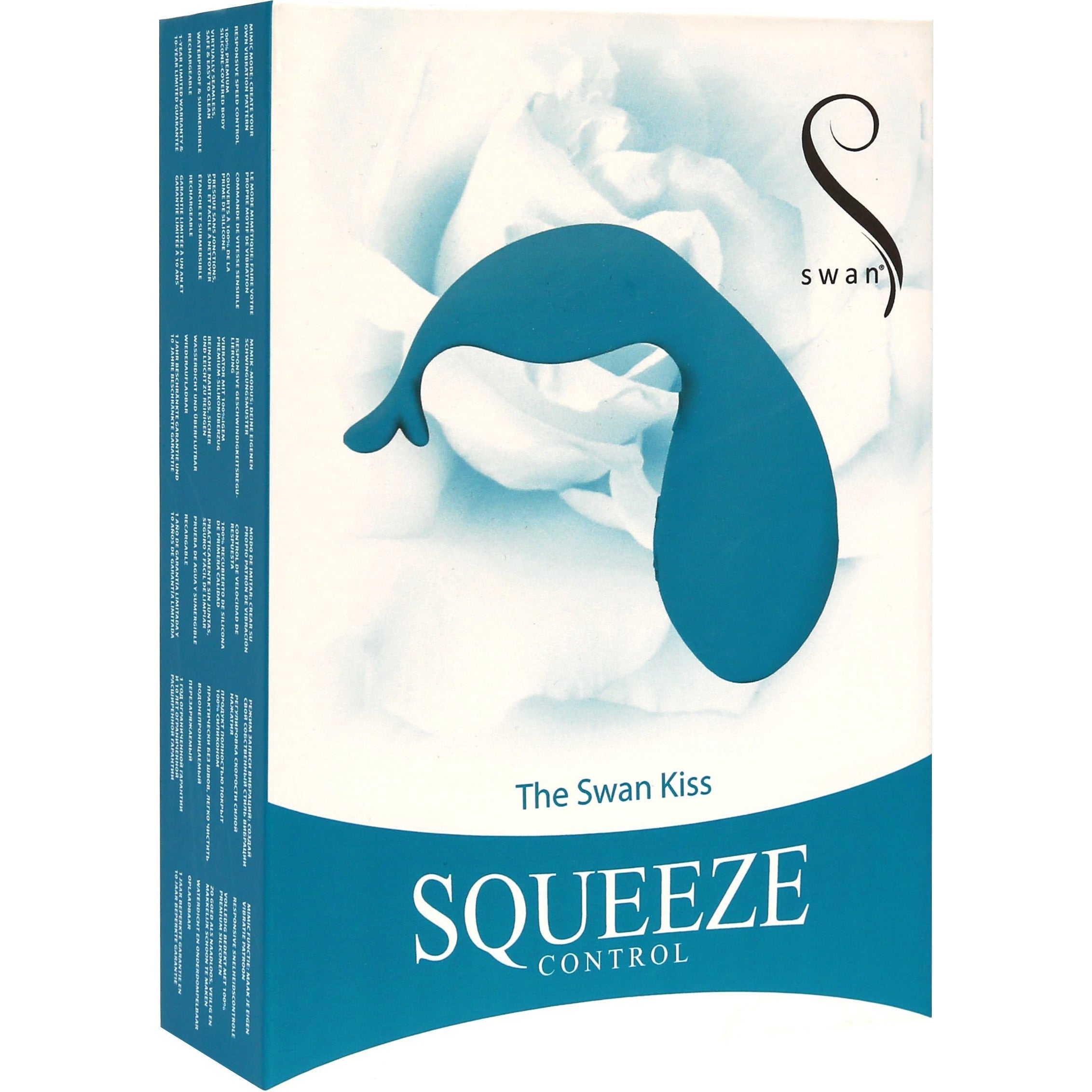 Swan - Kiss - Squeeze Control Clitoral Stimulator - Rechargeable - Teal