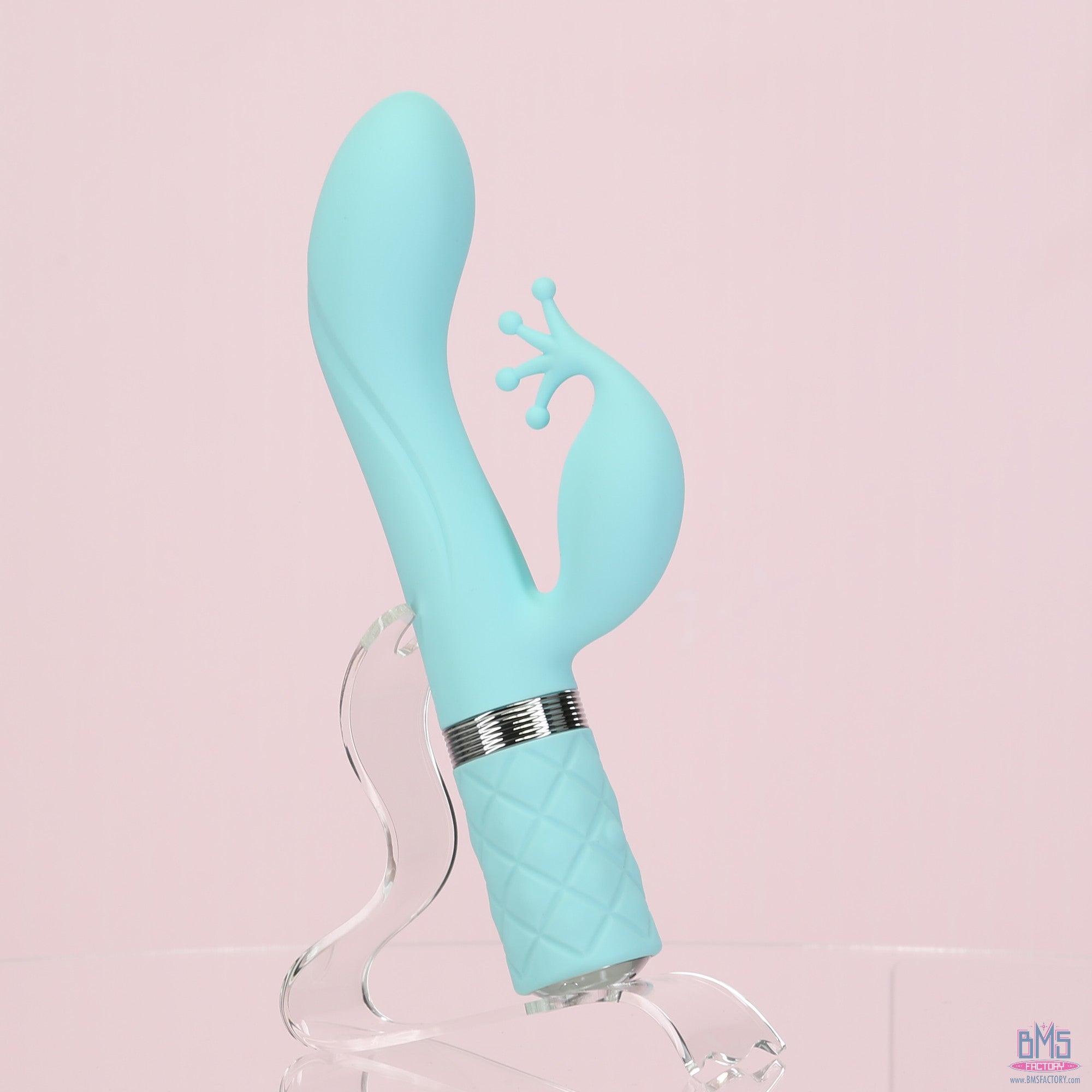 Pillow Talk - Double Vibromasseur Kinky - Rechargeable - Bleu sarcelle