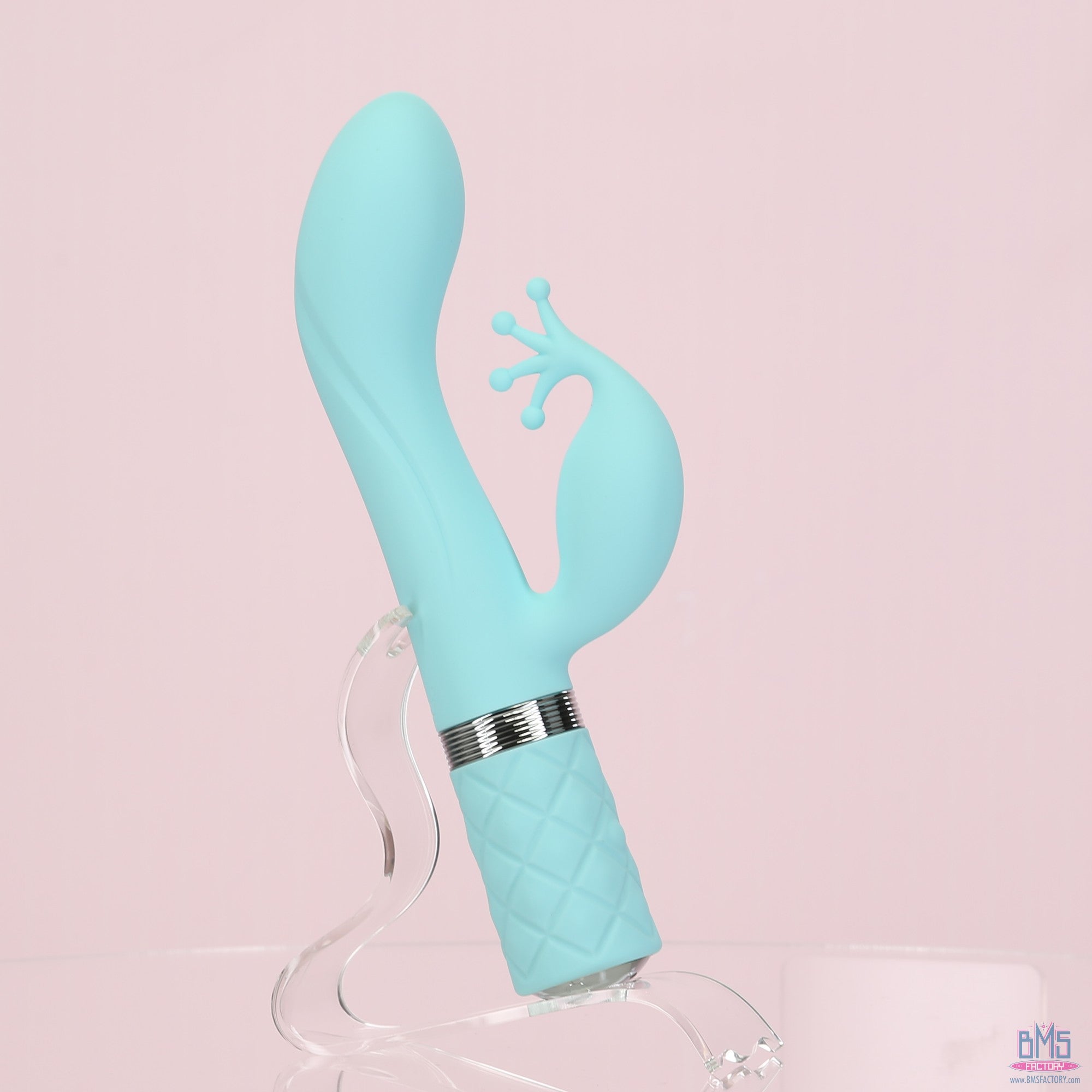 Pillow Talk - Double Vibromasseur Kinky - Rechargeable - Bleu sarcelle