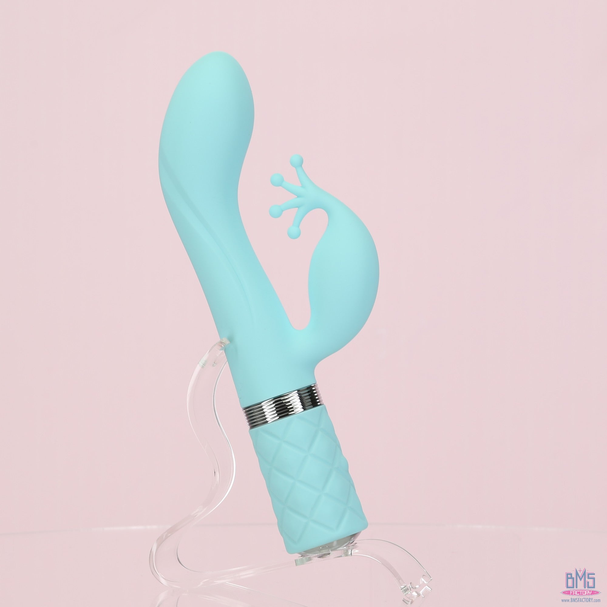 Pillow Talk - Double Vibromasseur Kinky - Rechargeable - Bleu sarcelle