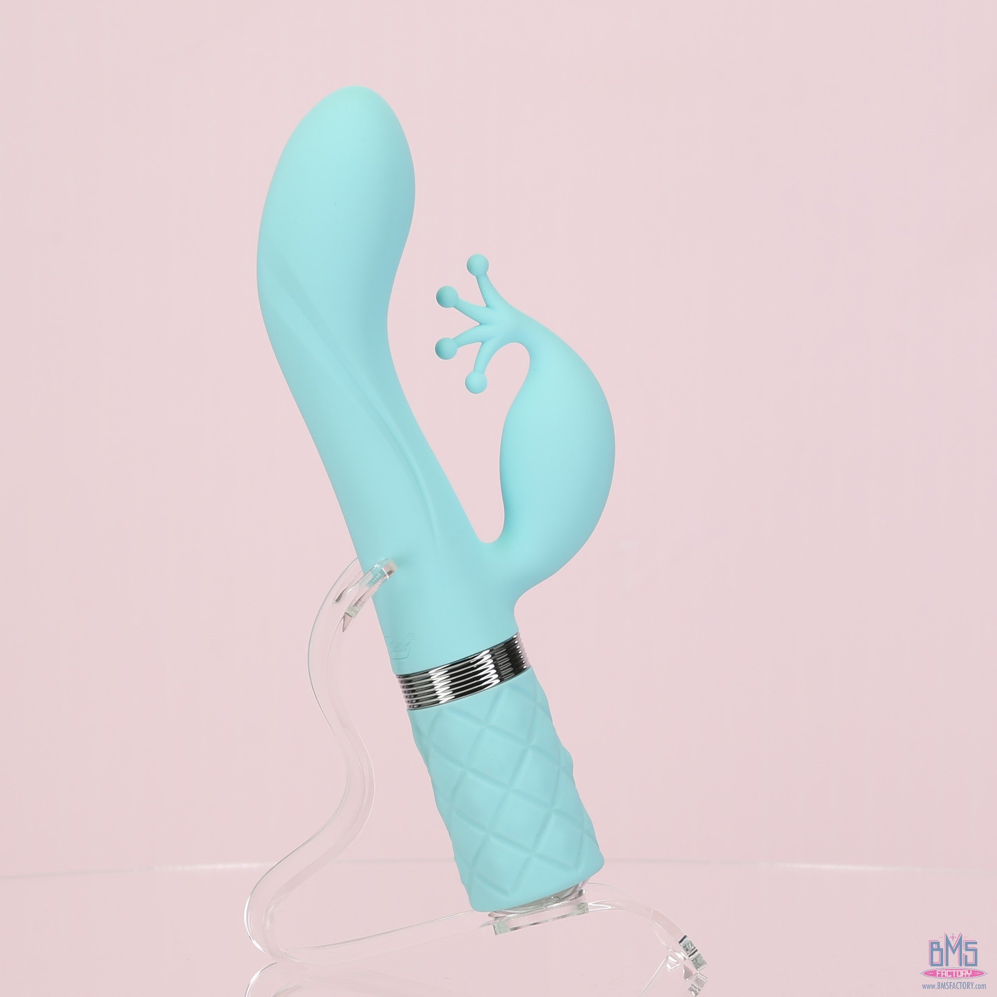 Pillow Talk - Double Vibromasseur Kinky - Rechargeable - Bleu sarcelle