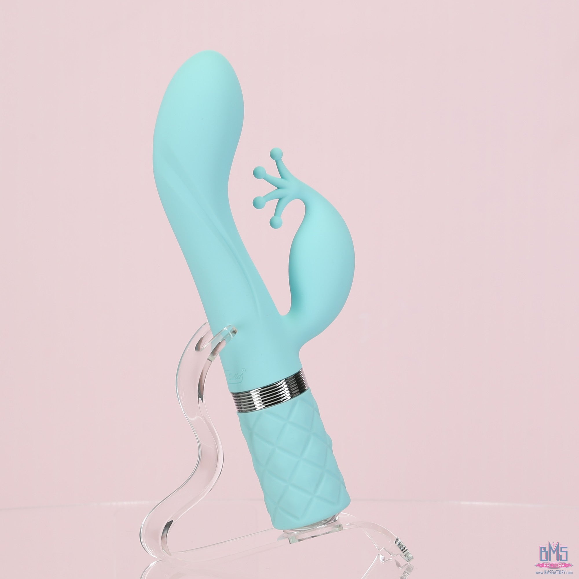 Pillow Talk - Double Vibromasseur Kinky - Rechargeable - Bleu sarcelle