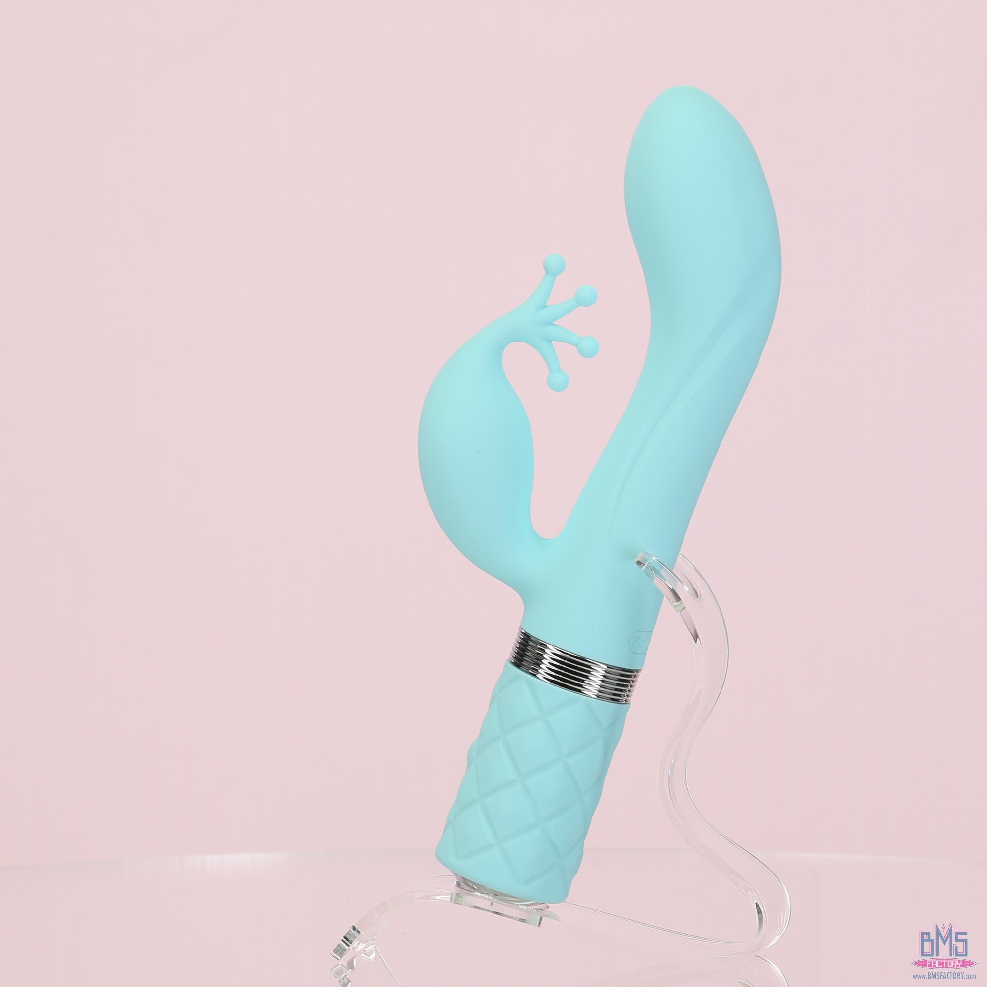 Pillow Talk - Double Vibromasseur Kinky - Rechargeable - Bleu sarcelle