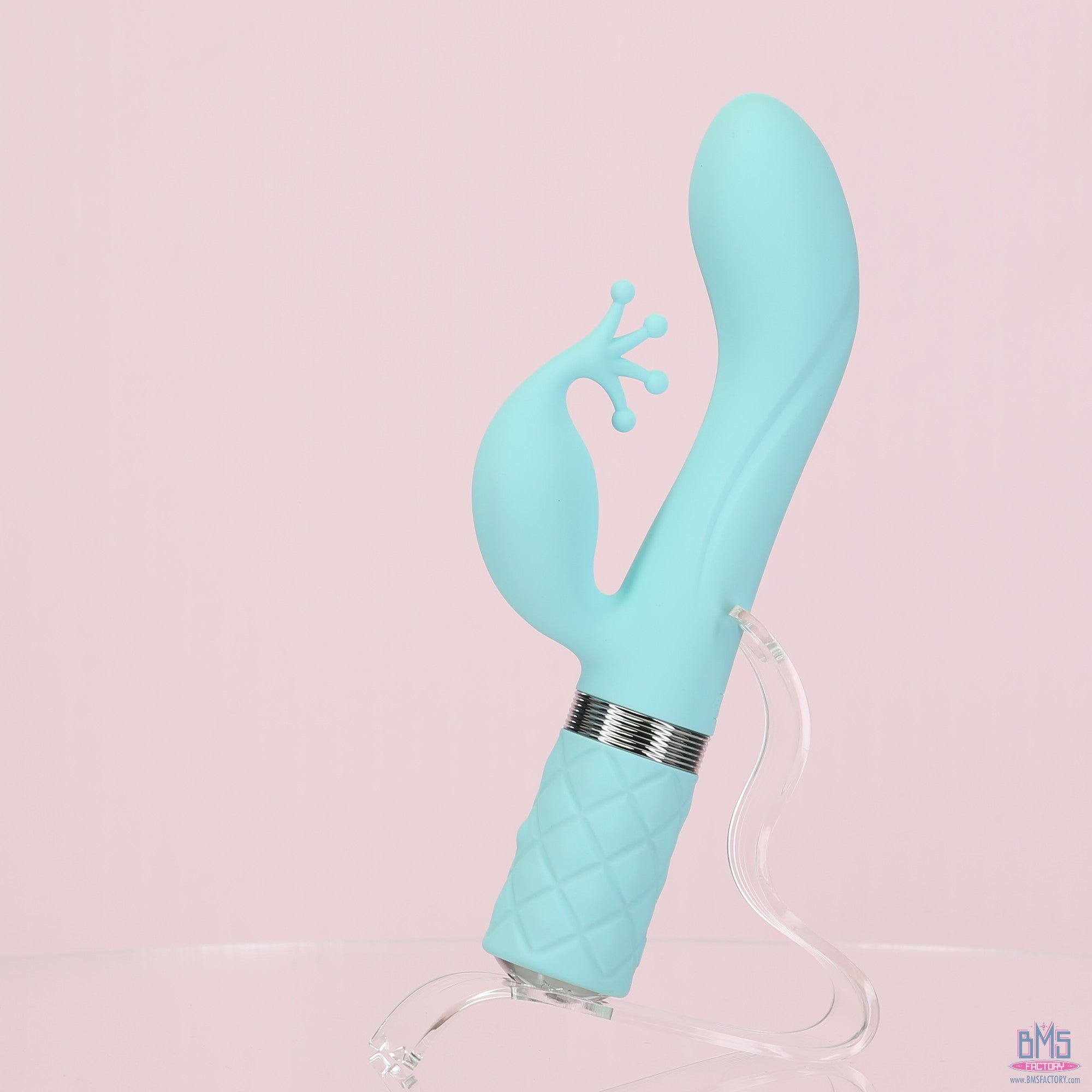 Pillow Talk - Double Vibromasseur Kinky - Rechargeable - Bleu sarcelle