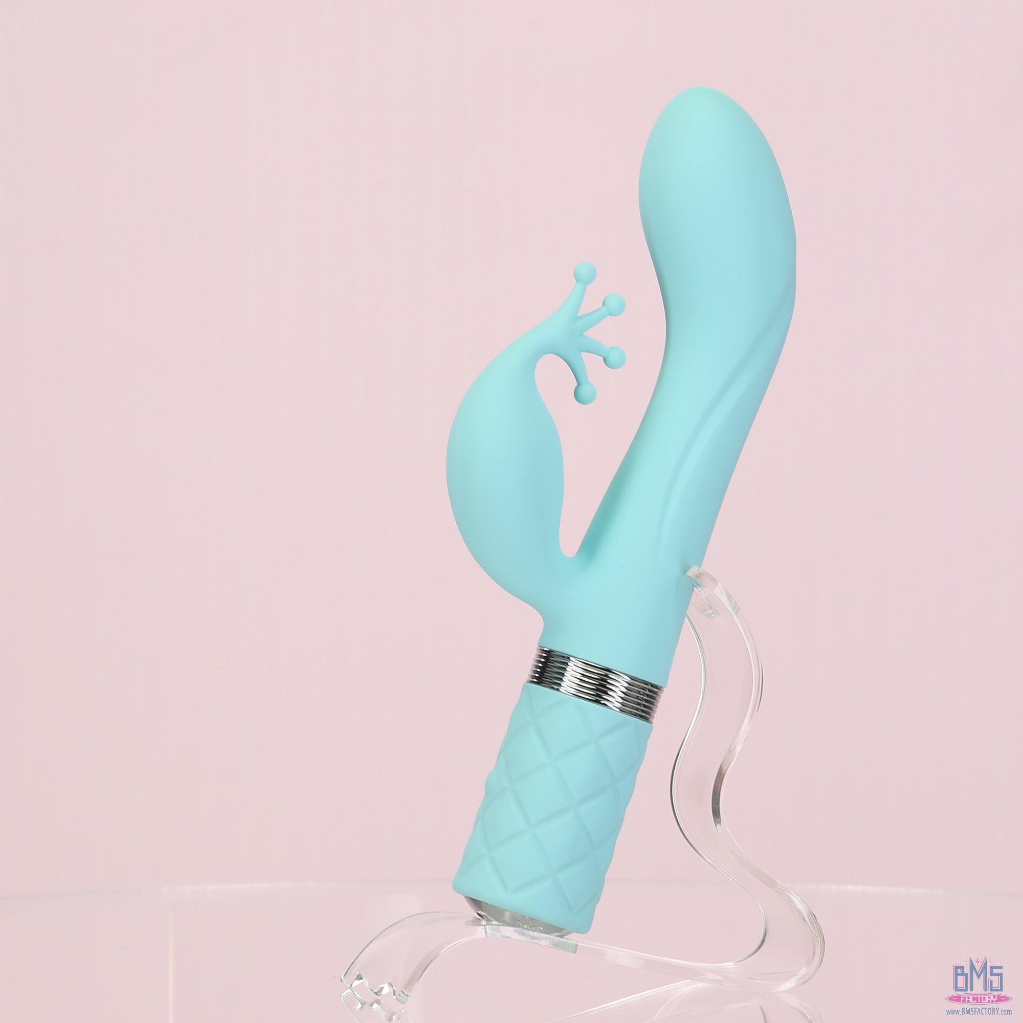 Pillow Talk - Double Vibromasseur Kinky - Rechargeable - Bleu sarcelle