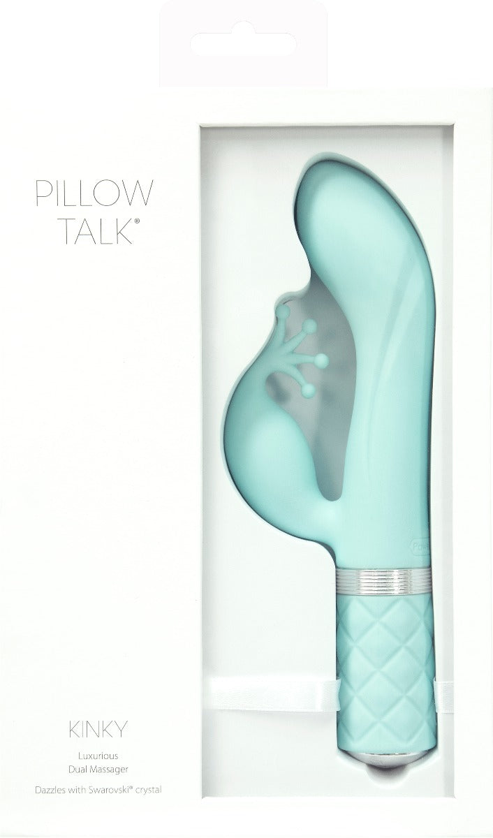 Pillow Talk - Kinky Dual Vibrator - Rechargeable - Teal