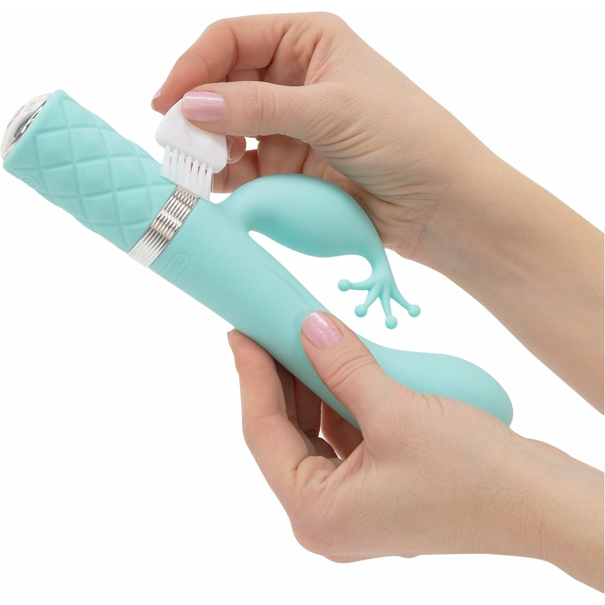 Pillow Talk - Double Vibromasseur Kinky - Rechargeable - Bleu sarcelle