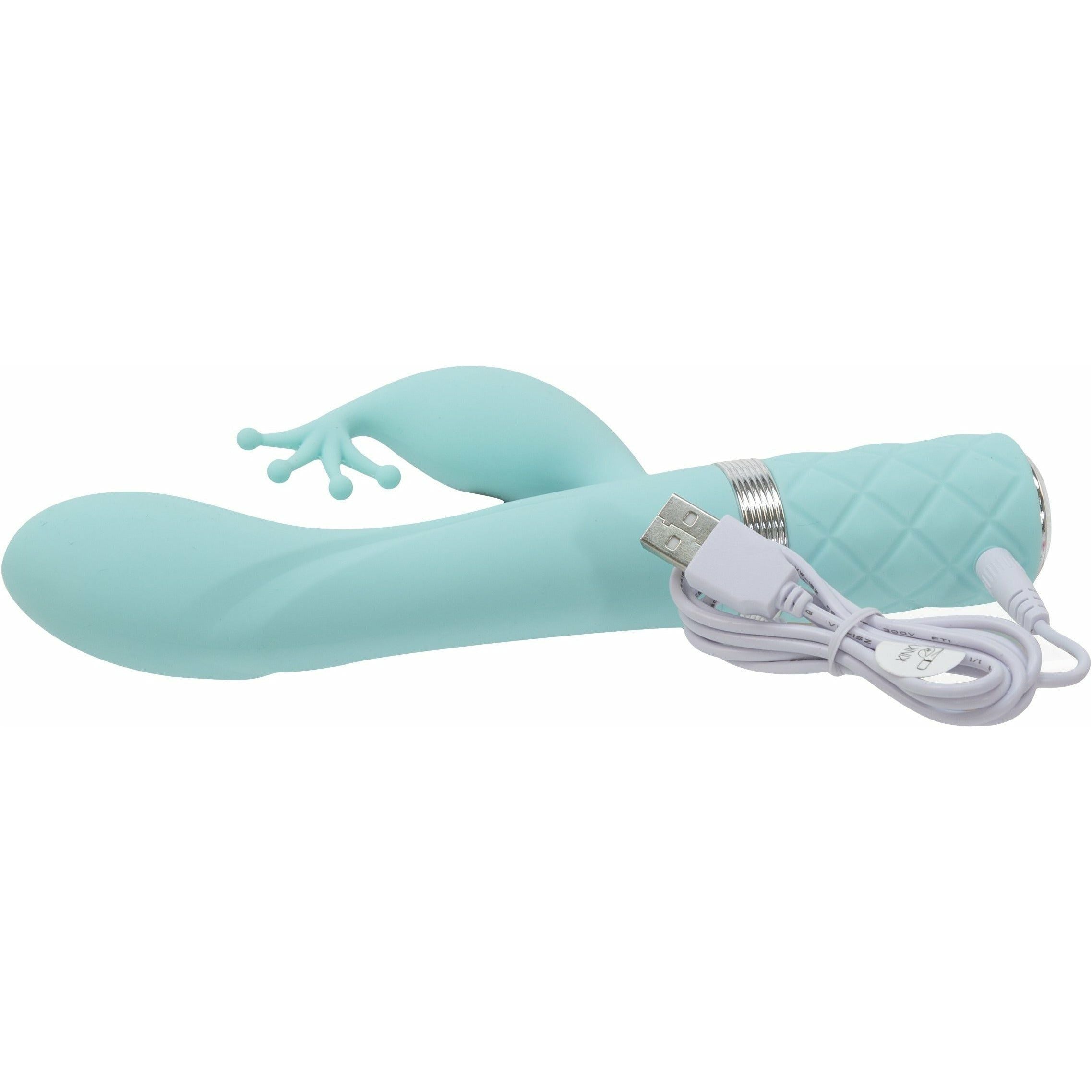 Pillow Talk - Double Vibromasseur Kinky - Rechargeable - Bleu sarcelle