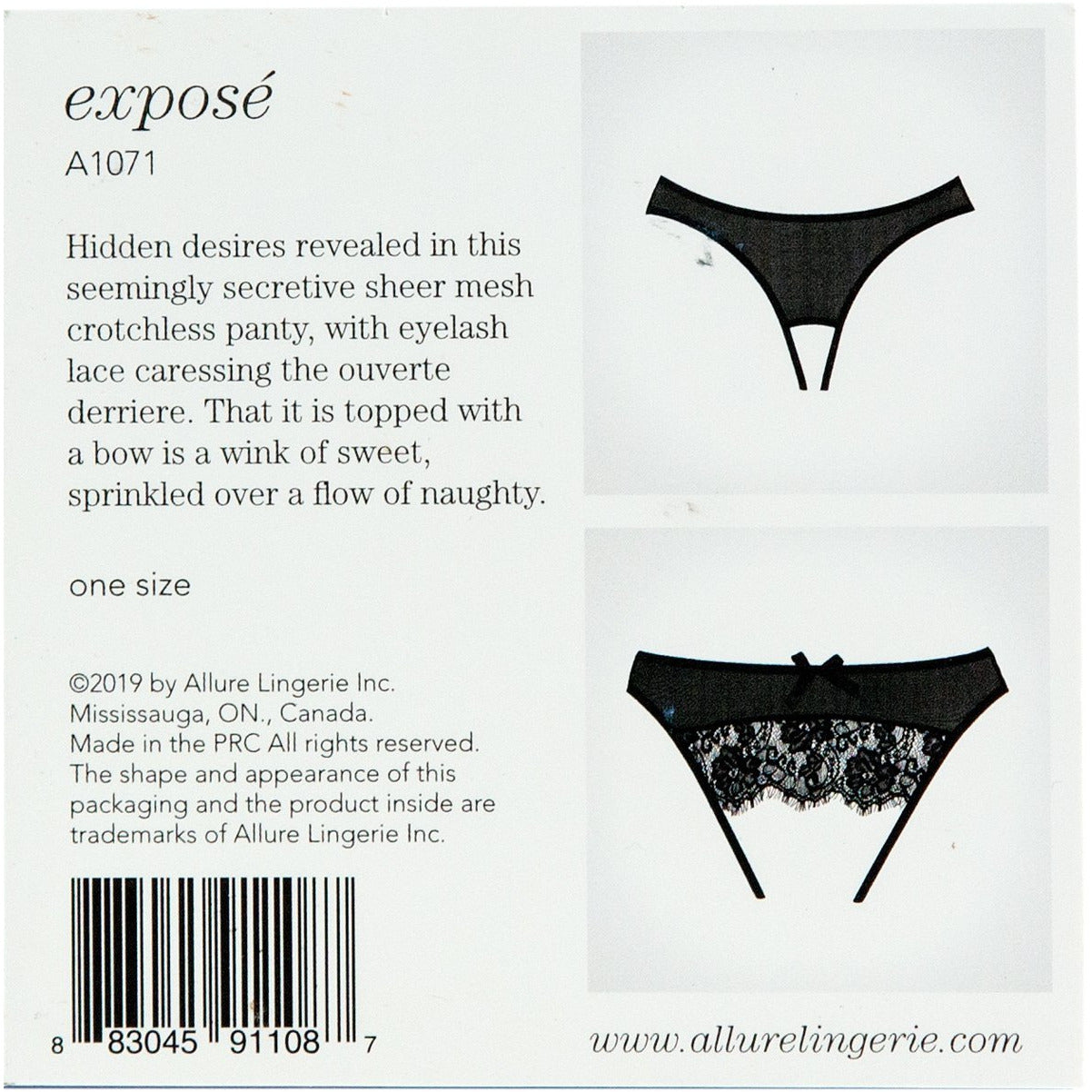 Adore by Allure - Culotte Expose - Noir