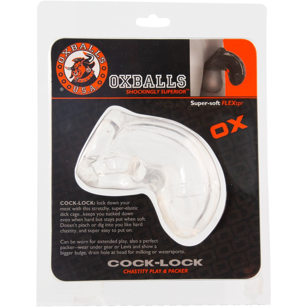 Oxballs Cock-Lock Cage de pénis – Transparent