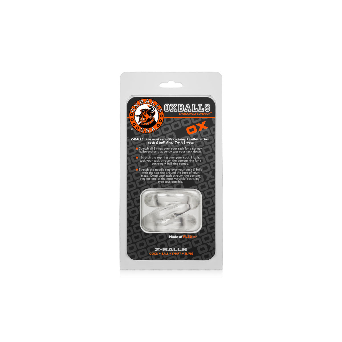 Oxballs Z-Balls Élargisseur de Testicules – Transparent