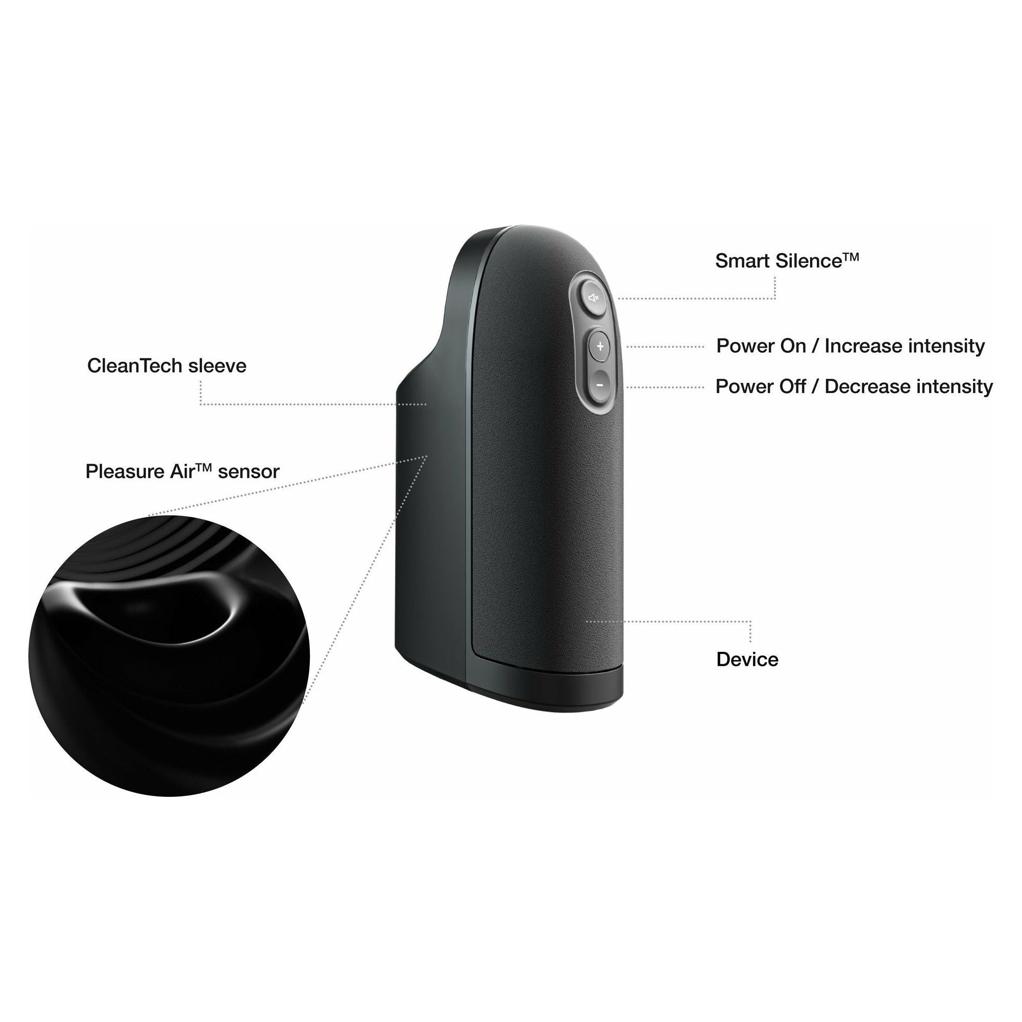 Arcwave - Ion - Pulsating Masturbator - Black