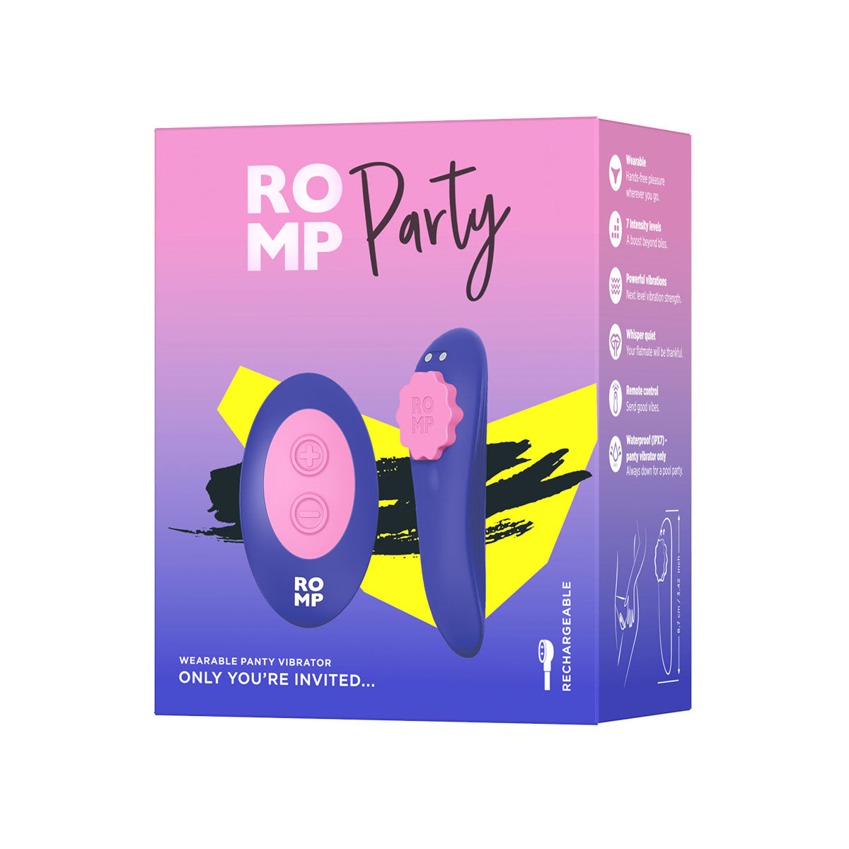ROMP - Party Wearable Panty Vibrator - Purple