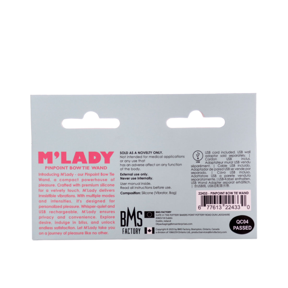 Baguette M’Lady Pinpoint Nœud Papillon – Corail