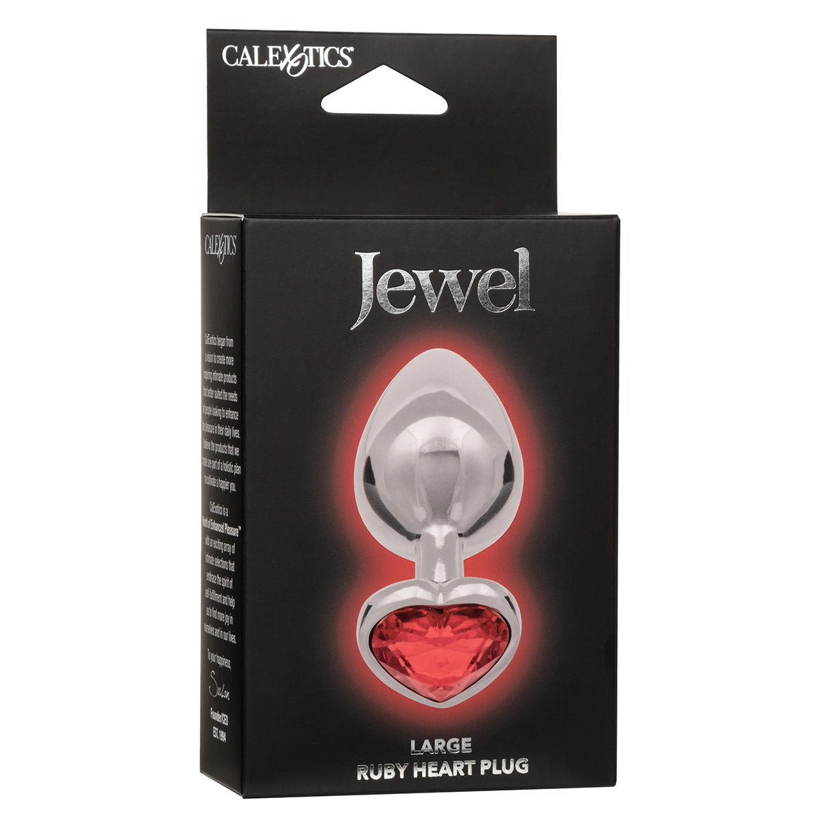 CalExotics® Plug Coeur Rubis Large Bijou - Rubis